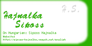 hajnalka siposs business card